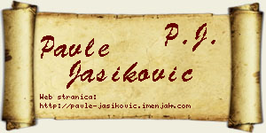 Pavle Jasiković vizit kartica